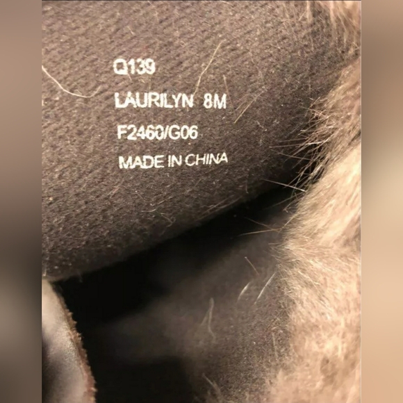 Like NEW Coach Designer Laurilyn Brown Patchwork Fur Winter Designer Boots Sz 8 - Picture 6 of 7